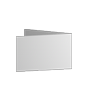 Klapp-Visitenkarten quer 5/5 farbig mit beidseitig partieller UV-Lackierung <br>beidseitig bedruckt (CMYK 4-farbig + 1 Gold-Sonderfarbe)